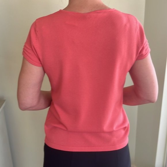 Ginger Short Sleeve Knit Pleated Tee - Picture 6 of 7